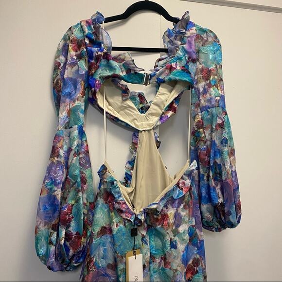 Patbo Blossom Floral Cut Out Chiffon Maxi Dress - Picture 10 of 14